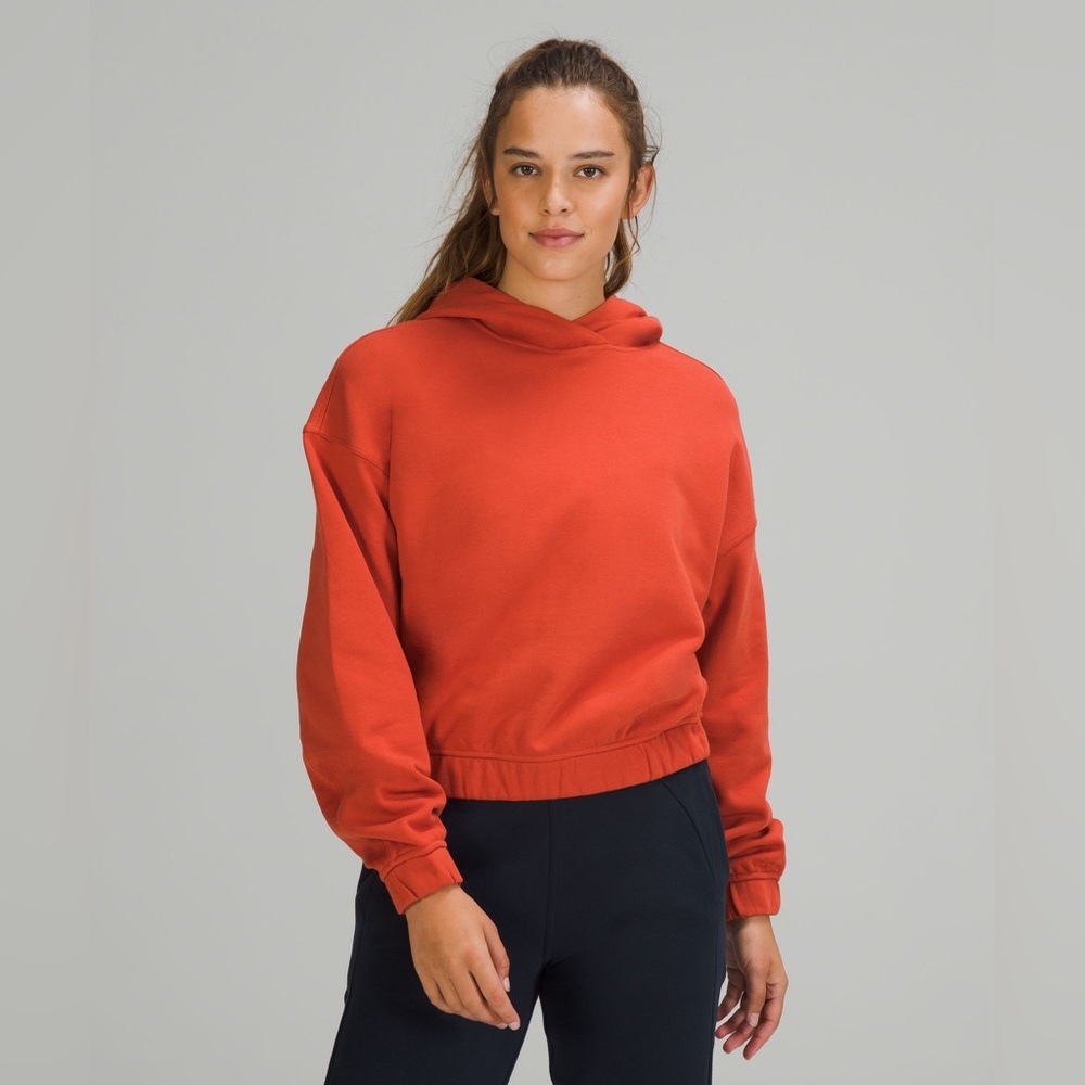 Lululemon RELAXED CROPPED HOODIE in Canyon Orange - Size 12